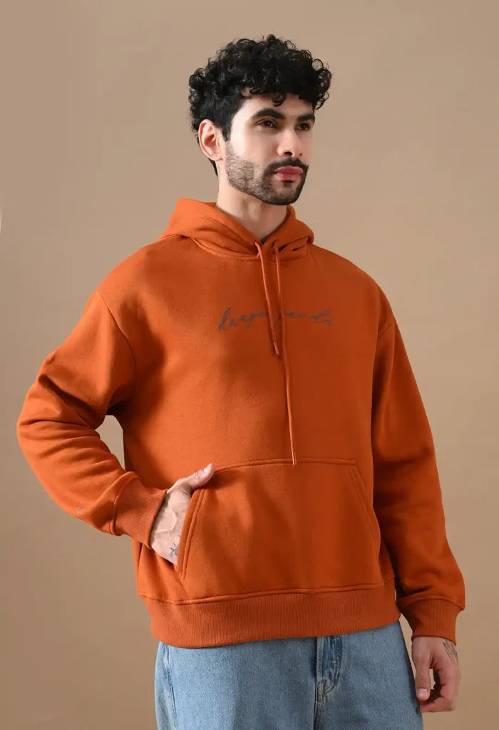 Rust Orange Men's Pullover Hoodies for Men