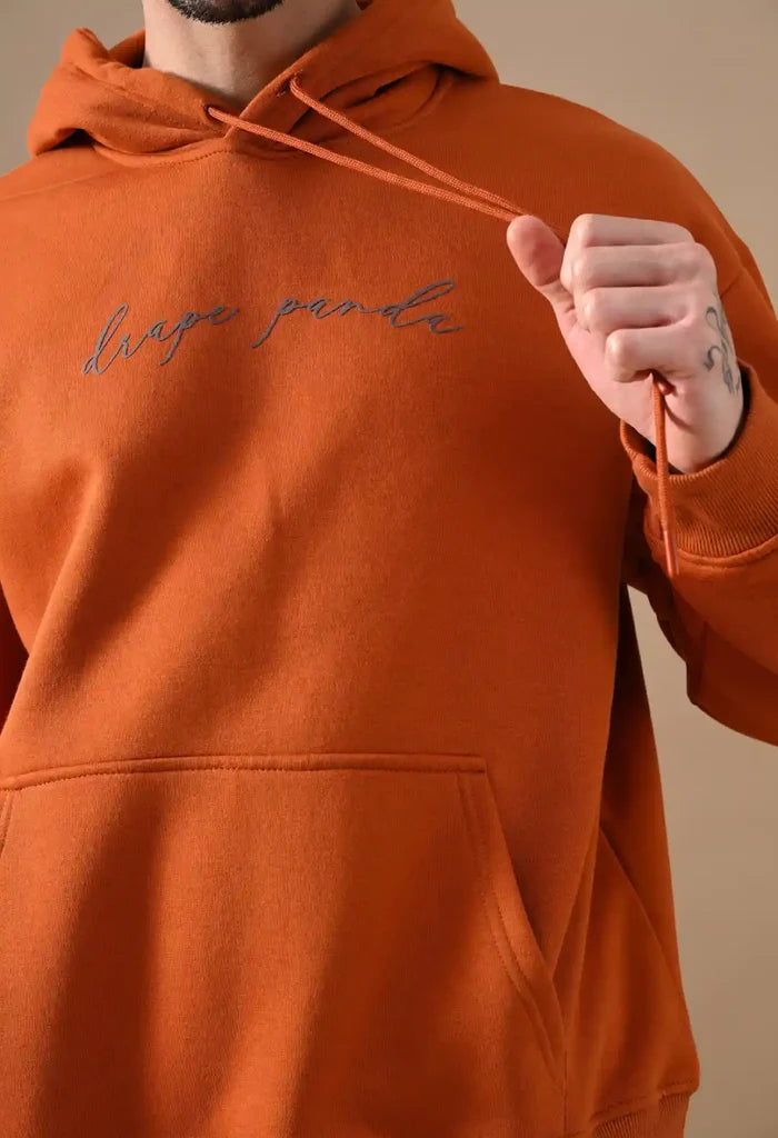 Rust Orange Men's Pullover Hoodies for Men