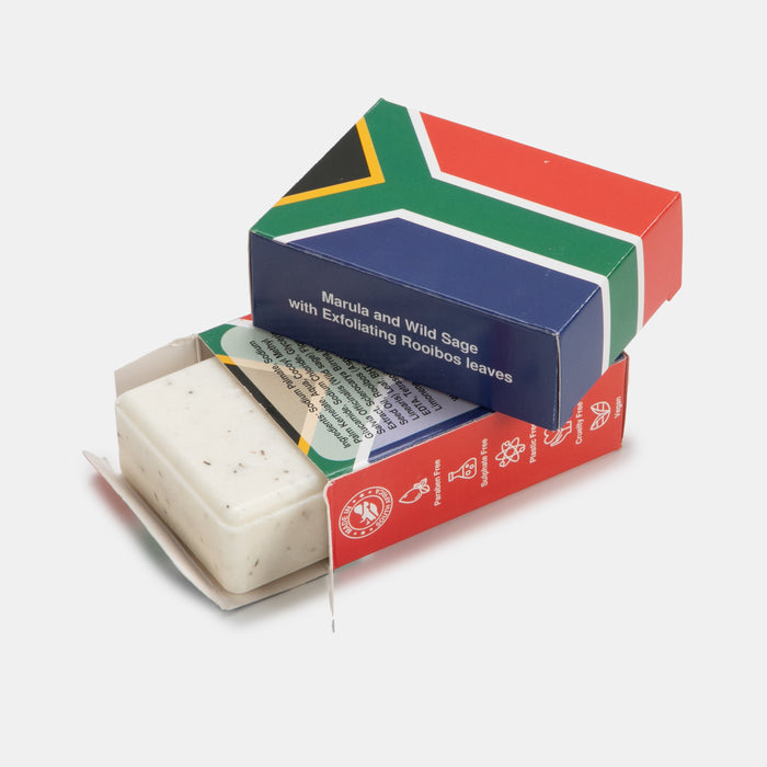 SA Flag Marula and Wild Sage with Exfoliating Rooibos Soap