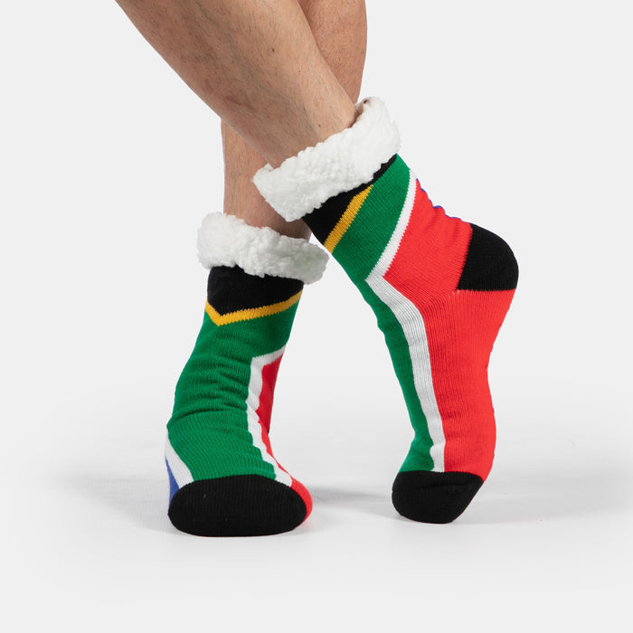 SA Flag Slipper Socks