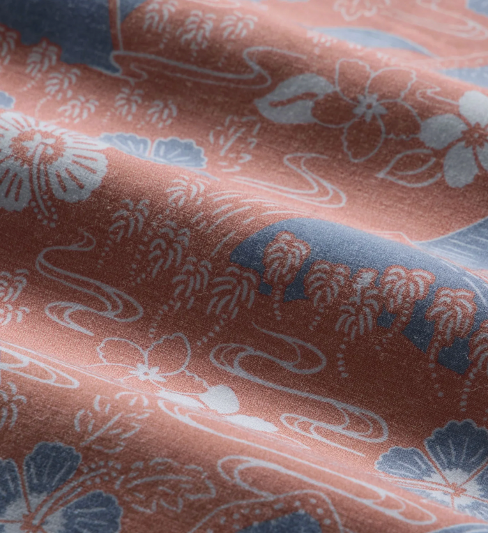 Sakura Fields Performance Button Front - Dusty Cedar