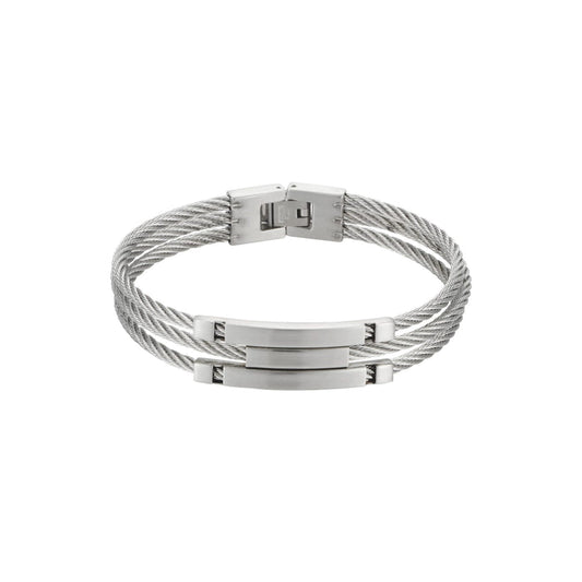 Savage - Stainless Steel & Cable Wire Bracelet