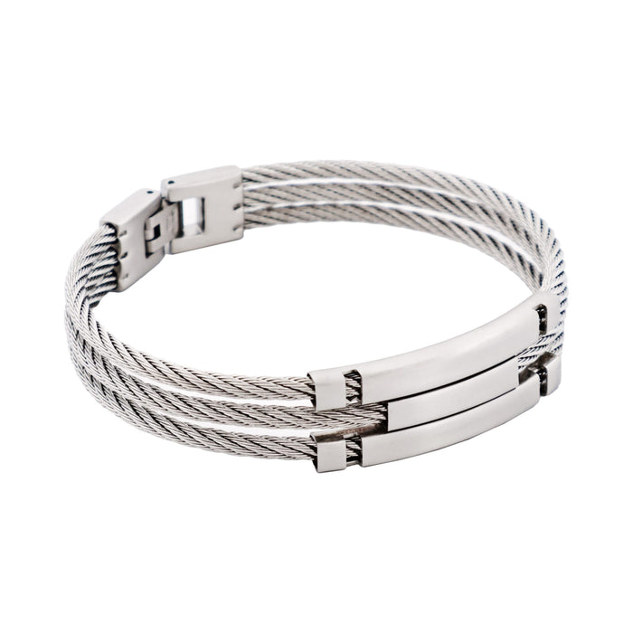 Savage - Stainless Steel & Cable Wire Bracelet