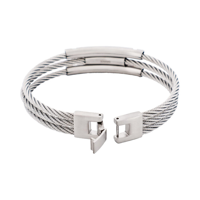 Savage - Stainless Steel & Cable Wire Bracelet