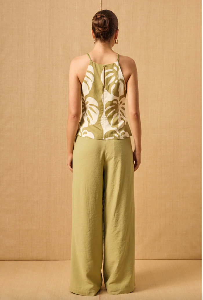 Scenic Pant  - Olive - Top View 2