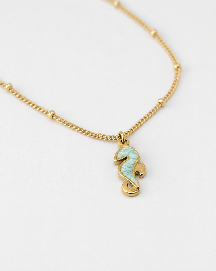 Sea Horse Pendant Choker Necklace