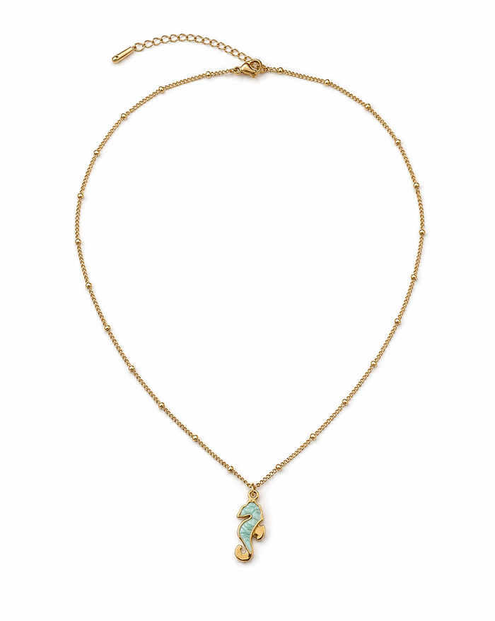 Sea Horse Pendant Choker Necklace