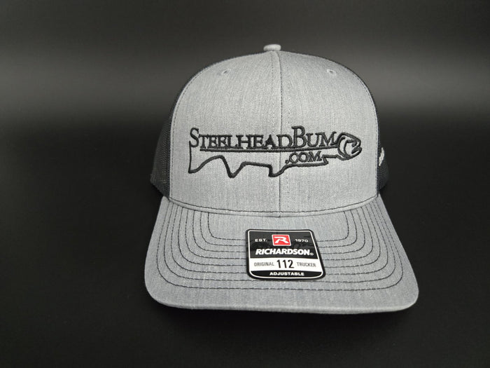SteelheadBum.com Richardson 112 Trucker Heather Gray/Black Front