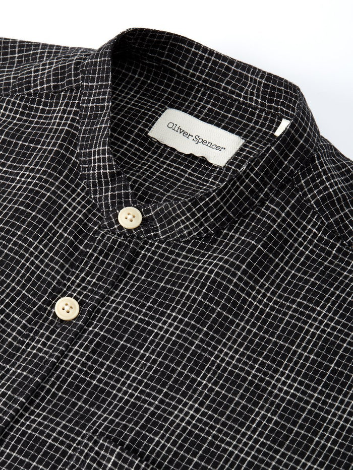 Short Sleeve Grandad Shirt Fritton Black