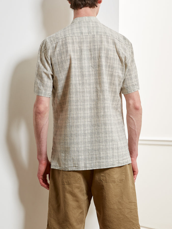 Short Sleeve Grandad Shirt Fritton Cream