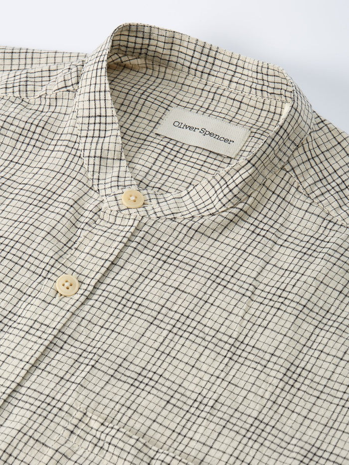 Short Sleeve Grandad Shirt Fritton Cream
