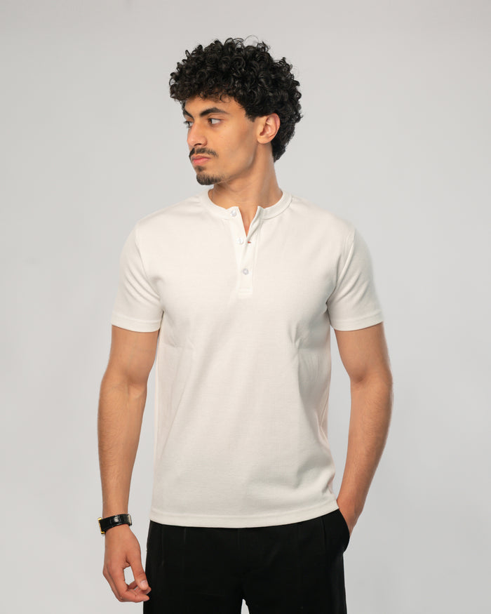Short sleeve henley shirt
