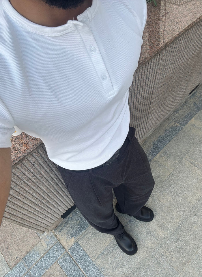 Short Sleeve Henley Shirt