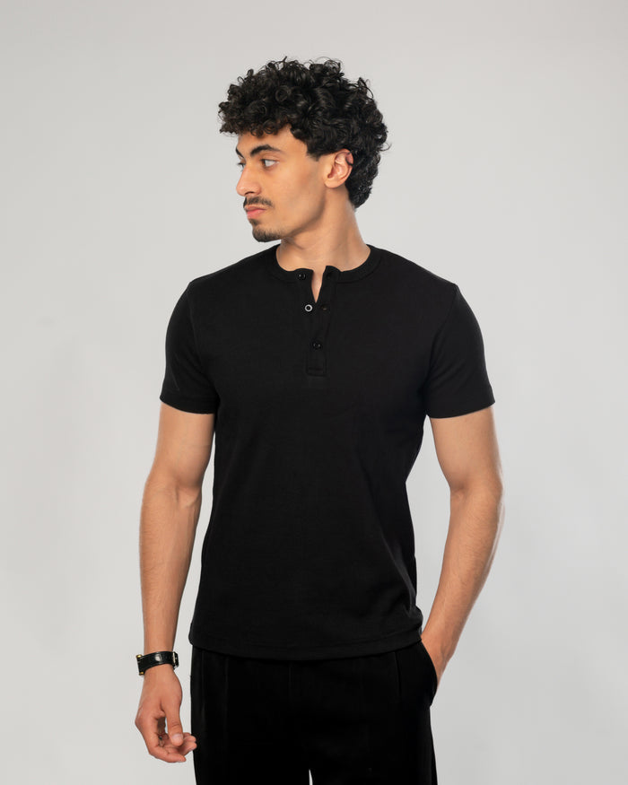Short sleeve henley shirt