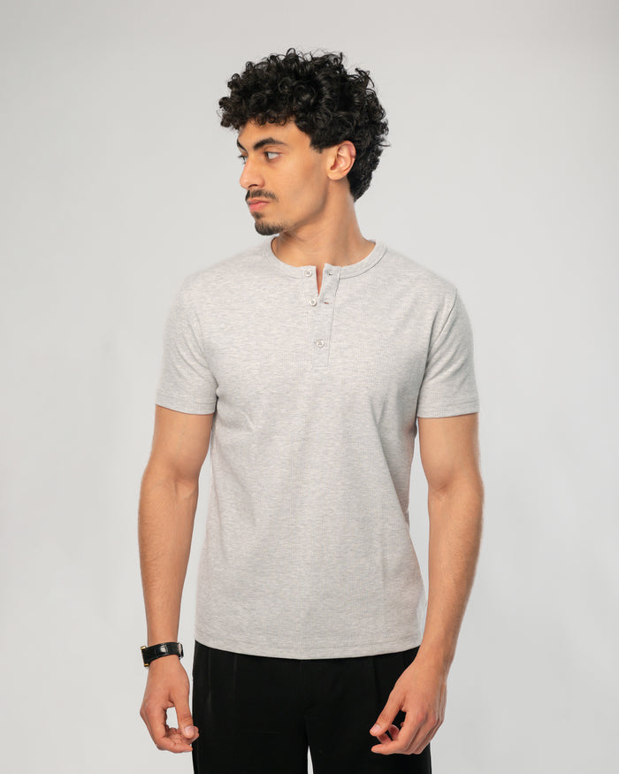 Short sleeve henley shirt