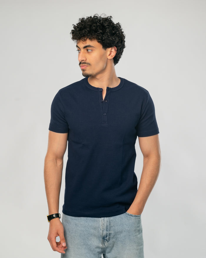 Short sleeve henley shirt