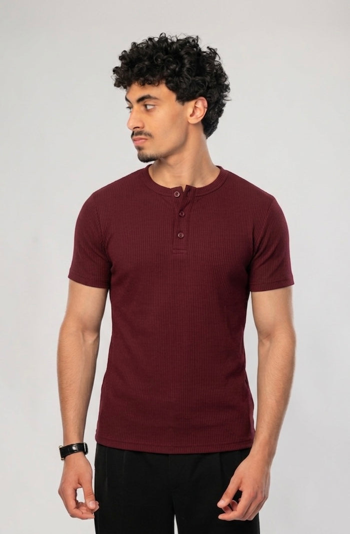 Short sleeve henley shirt