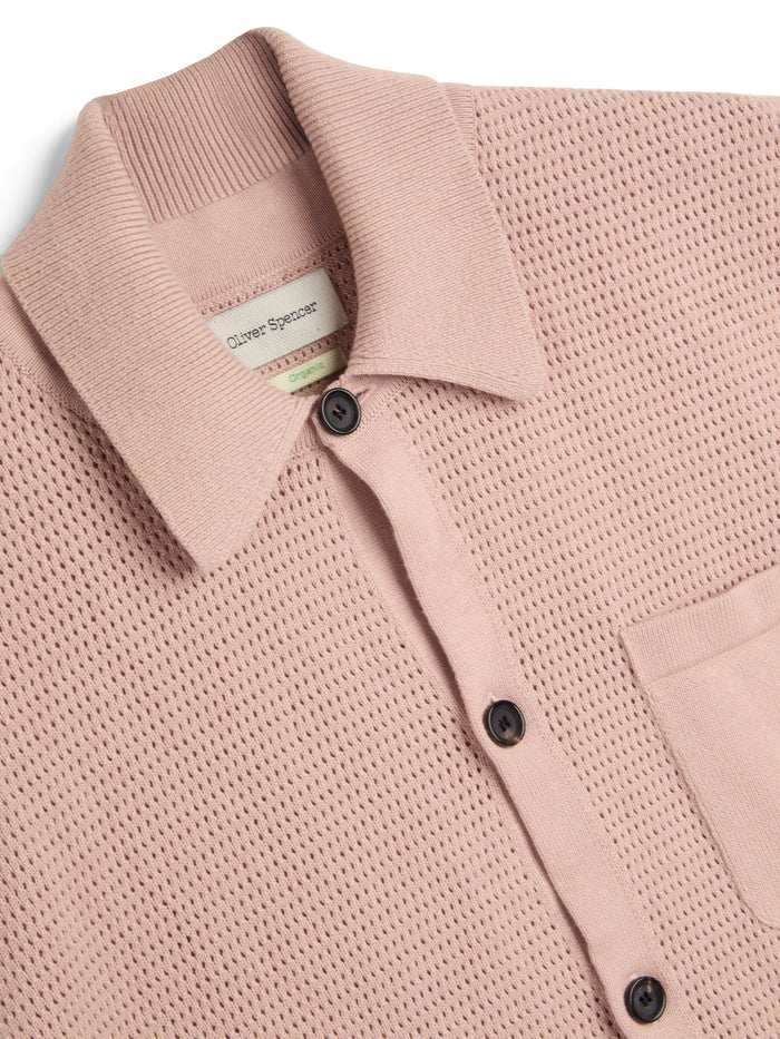 Short Sleeve Mawes Knitted Shirt Nicholson Pink