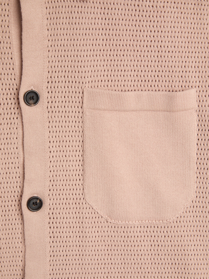 Short Sleeve Mawes Knitted Shirt Nicholson Pink