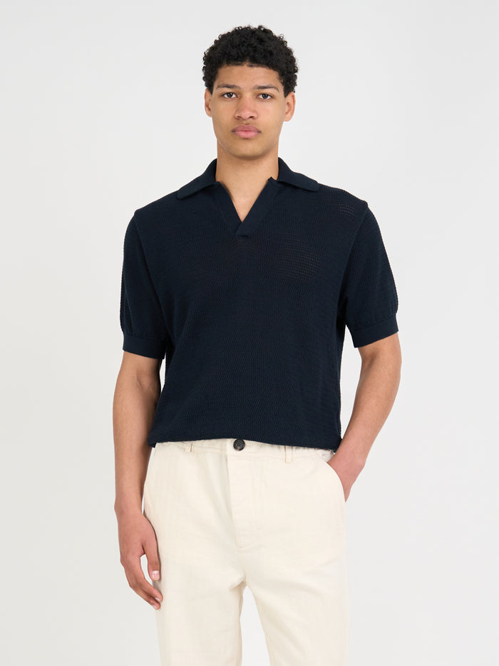 Short Sleeve Penhale Polo Shirt Nicholson Navy