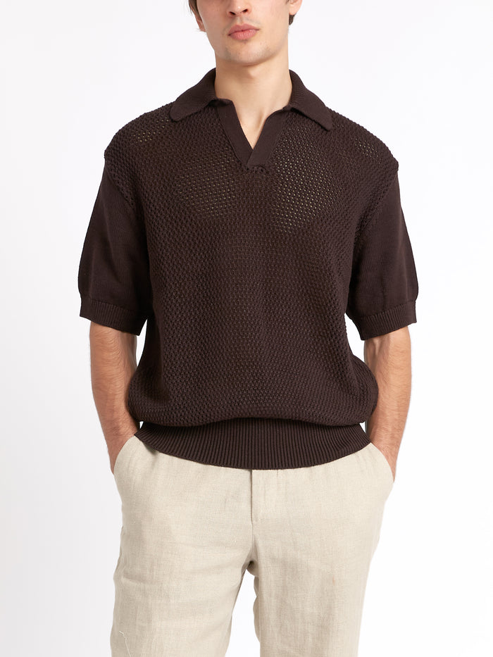 Short Sleeve Penhale Polo Shirt Tamar Brown