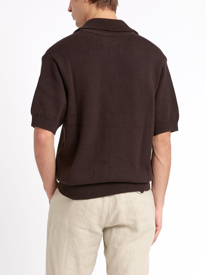Short Sleeve Penhale Polo Shirt Tamar Brown