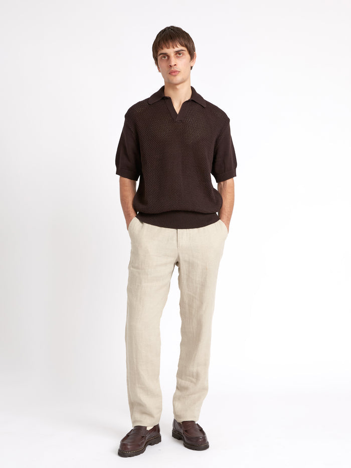 Short Sleeve Penhale Polo Shirt Tamar Brown