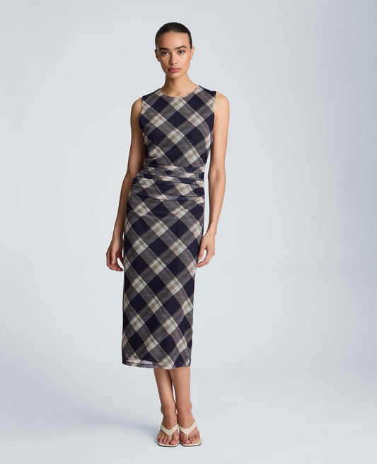 Side Ruched Midi Dress