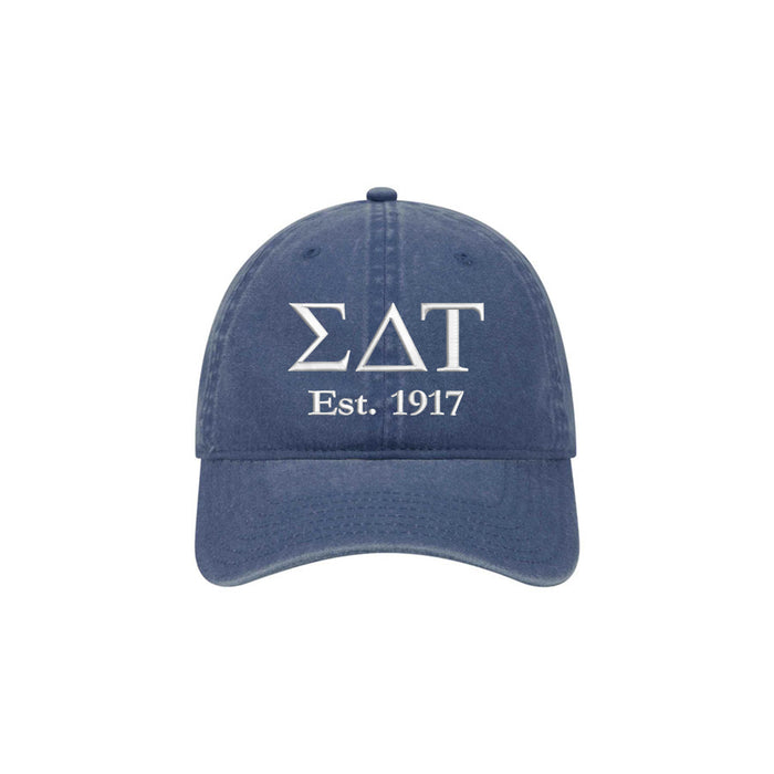 Sigma Delta Tau Beach Washed Hat