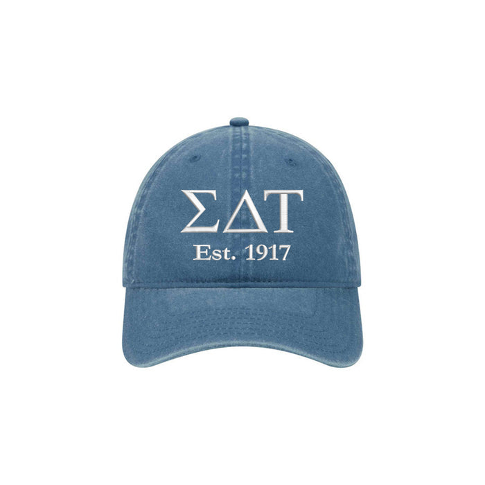 Sigma Delta Tau Beach Washed Hat