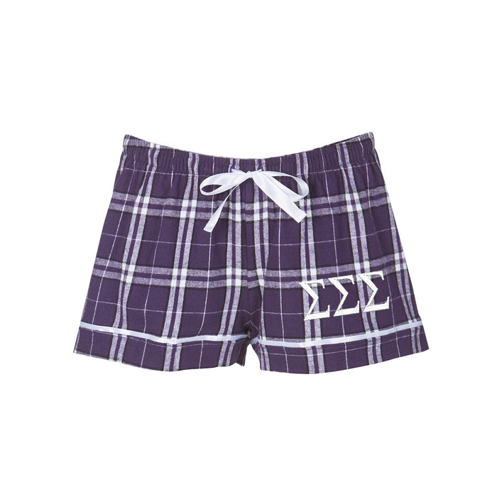 Sigma Sigma Sigma Flannel Boxer Shorts