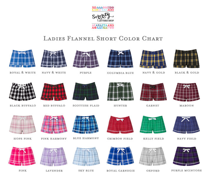 Sigma Sigma Sigma Flannel Boxer Shorts