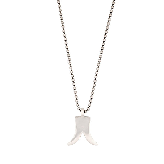 Silver Plated Tusk Pendant & 50cm Ball Chain