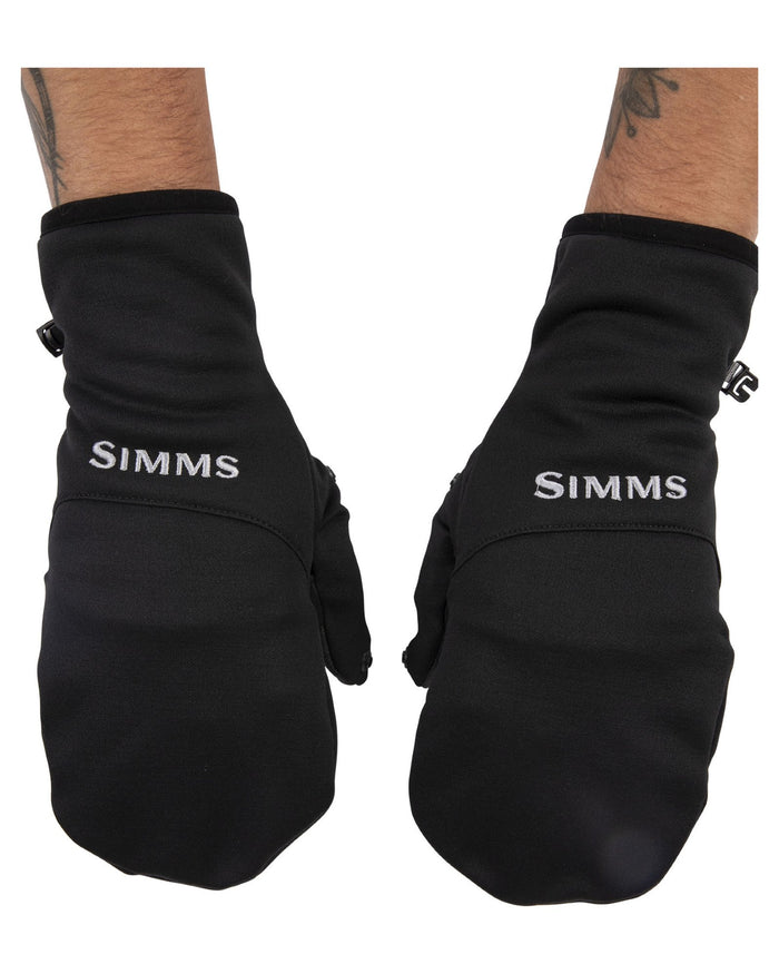 Simms Freestone Foldover Mitts Black Top Side