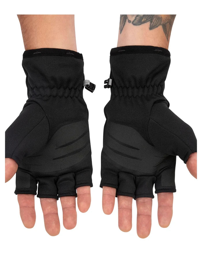 Simms Freestone Half Finger Gloves Black Palms