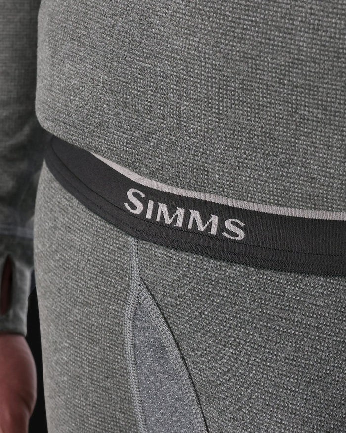 Simms M's Strata 160 Baselayer Bottom Dark Grey Heather Waistband