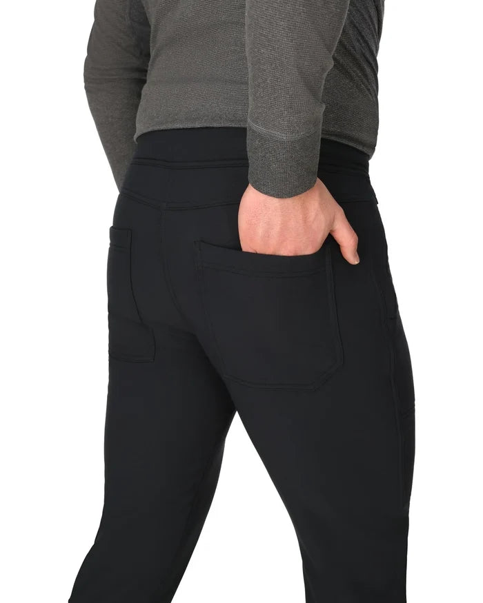 Simms M's Strata 330 Midlayer Bottom Black Back Pocket