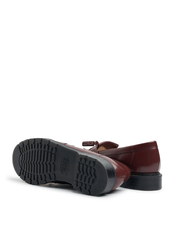 Solovair x Oliver Spencer Cherry Red Leather Tassel Loafer