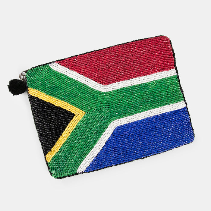 South African Flag Beaded Purse - Large