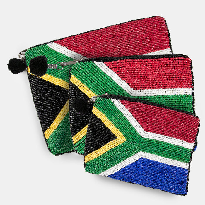 South African Flag Beaded Purse - Large