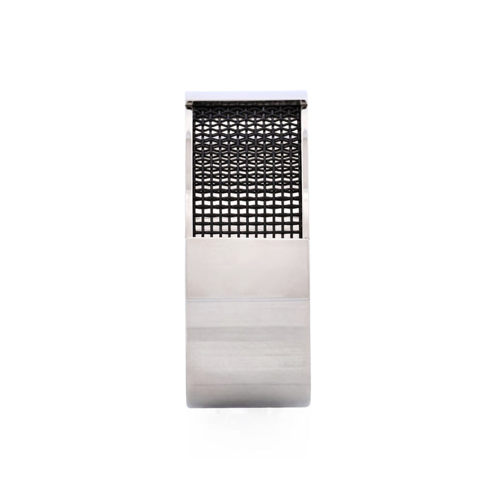 Stainless Steel and Ion Plated Black Mesh Pattern Ring