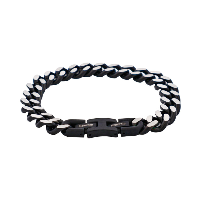 Stainless Steel & Antique Grey Chain Bracelet