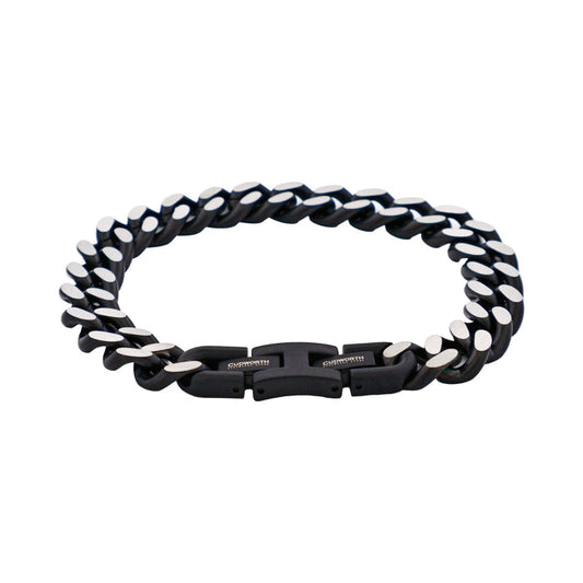 Stainless Steel & Antique Grey Chain Bracelet