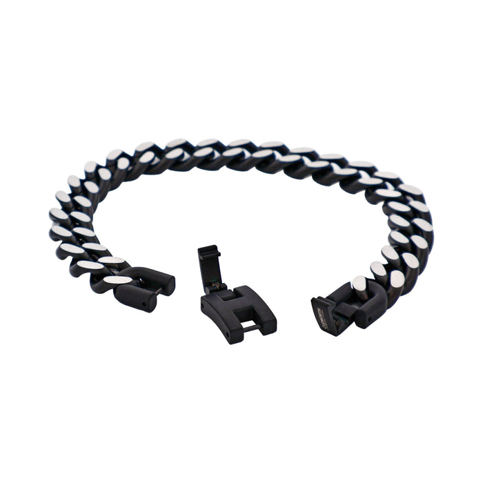 Stainless Steel & Antique Grey Chain Bracelet