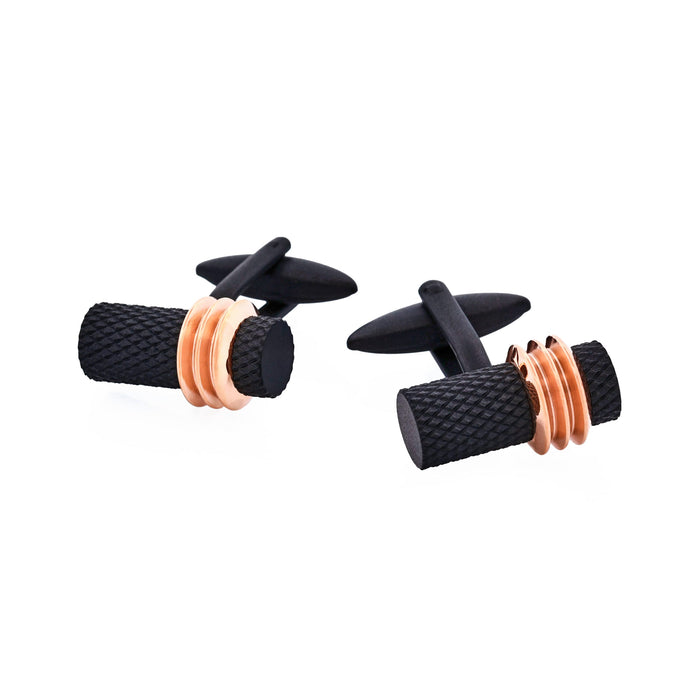 Stainless Steel Black Cufflinks