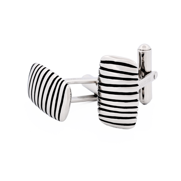 Stainless Steel Black Cufflinks