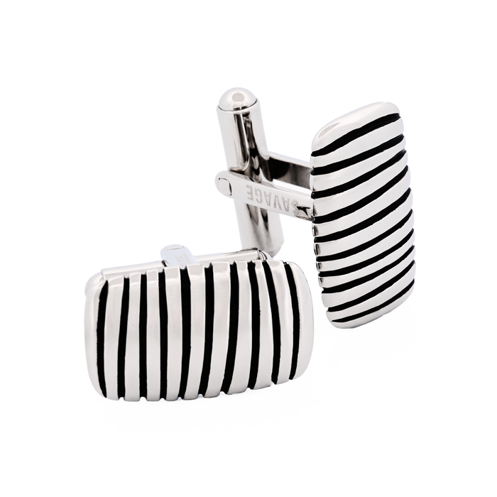 Stainless Steel Black Cufflinks