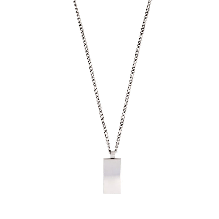 Stainless Steel Black Enamel Pendant