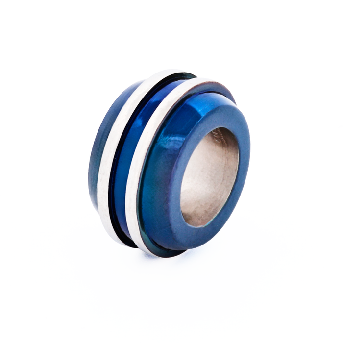 Stainless Steel Blue Bead