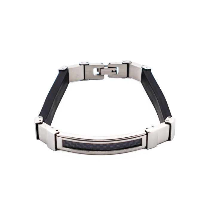 Stainless Steel Carbon Bangle